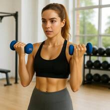 DEFIT زوج من أوزان اليوغا بشكل عظم، طقم أثقال حديد مطلي للتمارين النسائية، اكسسوارات لياقة بدنية منزلية وصالة الألعاب الرياضية