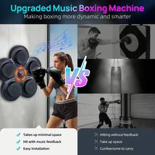 2024 Upgrade Music Boxing Machine, Smart Wireless Pro Boxing Trainer With Boxing Gloves, Wall Mounted Punching Machine With Adjustable Speeds, Modes, Music Boxing Target For Home Gym Fitness Workout - Black - View 2