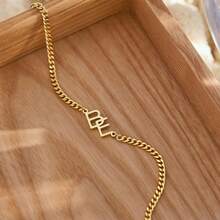 Custom 2 Letters Personalized 2 Initials Bracelet With Cuban Chain, Custom Letter Name Bracelet, Couple Bracelet, Birthday Gift For Her, Mother's Day Gift - Multicolor - View 12