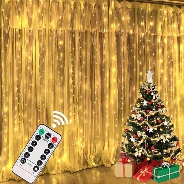 Warm Light, Holiday Indoor USB String Lights, Fairy Tale Floral Wreath Lights, Remote Control LED Curtain Lights, Add Color To The Bedroom For Christmas, Ideal For Wedding Party Holiday Decoration