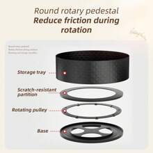 1pc Multi-Functional Spice Rack With Tissue Holder, 360° Rotating Kitchen Storage Rack, Spice Jars Organizer, Kitchen Accessory