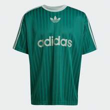 Adidas Originals Áo thun nam Adicolor Poly 2025, cổ tròn đan ngắn TJP1028 - màu xanh lá - Xem 1
