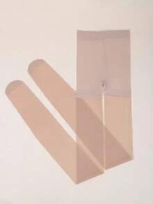 1pc Women's Versatile Skinny Fit Ultra-Thin Pantyhose, Cozy - Apricot - View 8