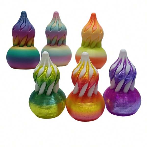 New 2025 3D Printed Gourd Spin Toy, Pressure Relief Spiral Rotational Structure , Birthday Gift, Christmas Gift, Holiday Present