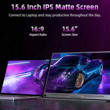 Uperfect 15,6" 4K Tragbarer Monitor –60Hz 3840 * 2160 UHD, 100% sRGB, 16.7M(8bit),HDR, IPS, 178° Betrachtungswinkel, USB-C &  | Perfekt für Gaming,