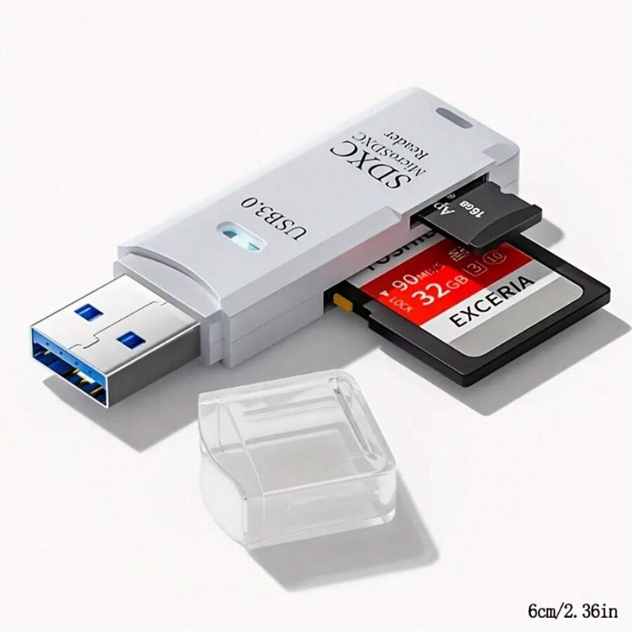 1 USB 3.0 2-In-1 Card Reader For SD/TF Cards- High Speed Memory Card Adapter (Compact & Portable) - 彩色 - 查看 1