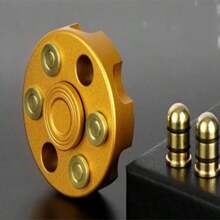 1 pieza Revolver Spinner - Plataforma giratoria de revólver - Juguete de aleación de metal puro - Juguete antiestres - Regalo perfecto - Regalo para fans de lo militar - Adorno de escritorio