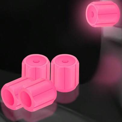 5pcs Luminous Valve Stem Caps, Fluorescent Glow Decorative Valve Stem Covers For Car, Motorcycle And Bicycle Wheels, Valve Stem Caps, Auto Accessories, Glow In The Dark Tire Valve Stem Caps For Car, Motorcycle And Bicycle Wheels, Luminous Fluorescent Decorative Tire Valve Stem Caps, Luminous Valve Stem Caps, Super Bright Reflective Valve Stem Covers, Suitable For Car, Electric Vehicle, Motorcycle, Bicycle And Truck Tires