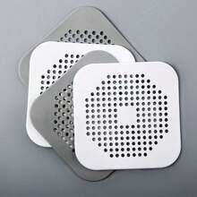 2 pièces/set Couvercle de drain de sol de douche carré de 5,7 pouces, crépine de drain en TPR, bouchon en silicone plat, convient pour les filtres de drain de salle de bain et de cuisine, bouchon de filtre de drain plat avec ventouse (blanc)