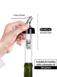 1/2/3pcs Automatic Measured Bottle Pourers, Quick Shot Spirit Measure Pourers, Drinks Wine Cocktail Dispensers, Western Wine Spout, Wine Pourer, Home Bar Supplies, Chrismas Halloween Party Supplies, Home Bar Tools, 1oz/30ml