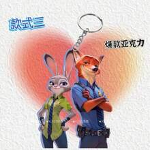Sanrio Crazy Animal Nick Judy Keychain Double Sided Acrylic High Beauty Backpack Cute Pendant Gift Accessories School Supplies, Back To School