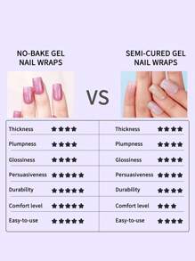 16pcs No Bake Gel Nail Stickers, Spring/Summer New Pink Fine Glitter Shiny Crystal Short Nail Self-Adhesive Full Nail Film, UV Glossy, Easy To Apply And Remove, Suitable For Women And Girls Daily DIY Use Nail Art Supplies