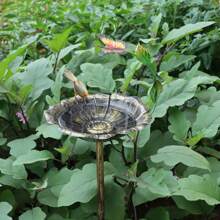 1pc Iron Butterfly Shaped Outdoor Bird Feeder, Suitable For Courtyards, Gardens, And Lawns, Easy Installation