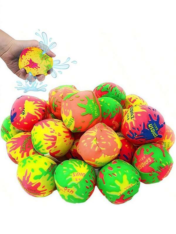 3 قطع/6 قطع من بالونات المياه القابلة لإعادة الاستخدام، كرات امتصاصية، ألعاب رش المياه، مجموعة ألعاب خارجية للحديقة، هدية لحفلة شاطئ المسبح الصيفية، لوازم مسبح، أنشطة مائية خارجية