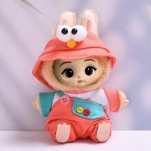 Clothes Only]17cm Plush Doll Accessories Set, Includes Plush Keychain & Doll Clothes, 10cm Doll Costume Set (Doll Not Included) - Multicolor - View 3