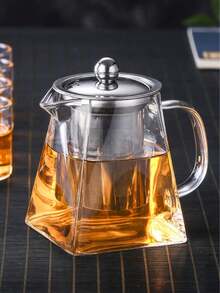 1 Stück hitzebeständiger Glasteekanne, hochtemperaturbeständig, dickwandige Teekanne mit großer Kapazität und Filter, Kung Fu Tee Set