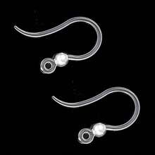 20pcs Clear Non-Allergenic Plastic Earring Hooks Ear Wire Hooks With Ball Dots Earring Findings DIY Jewelry Making For Sensitive Ears - Resin Ear Hooks With Stainless Steel Beads - View 5