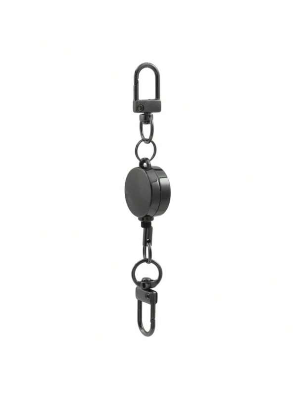 1 PC Easy Pull Buckle, Easy Pull Buckle, Telescopic Buckle, Anti Loss Cable Puller, Lanyard, File Buckle, Bag Pendant Key Storage Buckle Heavy Duty Retractable Keychain - A Metal Badge Scroll With A Clamp And ID Card Clamp Extension Rope, Suitable For Daily Office Use And Outdoor Users. The External Buckle Can Be Extended And Retracted