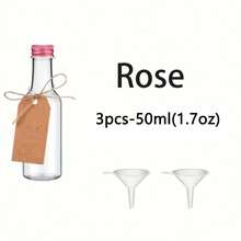 36/3pcs Plastic Liquor Bottles,Mini Empty Bottles,Multiple Colors And Sizes To Choose From, With Golden,Silvery And Black Screw Cap, Not Easy To Leak And Easy To Carry, Can Be Used For Weddings,Gatherings,Party,Birthday,Outdoor. ﻿