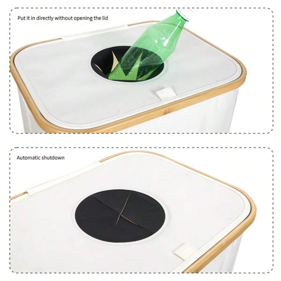 Deposit Bottle Collection Container, Deposit Bottle Storage, Deposit Bottle Container, Bottle Collector With Integrated Carrying Bag 105L Holds 30 Empty Bottles, Empties For Kitchen And Storage Room - 白色 - 查看 1