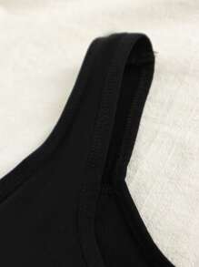Plus Size Tank Top, Versatile Outerwear With Built-In Padded Bra