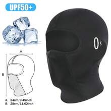 AD 1 pieza Pasamontañas para ciclismo unisex, máscara facial transpirable de seda de hielo para motocicleta, protección para el cuello para deportes