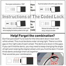 1 Pc Password Lock Notebook Retro Diary Clipbook Meeting Minutes Student Office Available Locked Notebook,School Supplies,Back To School - Multicolor - View 11