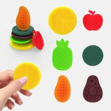 6pcs Fidget Toys Sensory Stone: 6 Packs Textured Soft Worry Stone For Autism Calming - Fidget Stress Toys Anxiety Relief - Small Prizes Fidget Toys