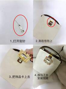 1pc Classic Multi-Style Crystal Shoe Clips, Rhinestone Metal Detachable Shoe Buckle Accessories For Wedding & High Heels