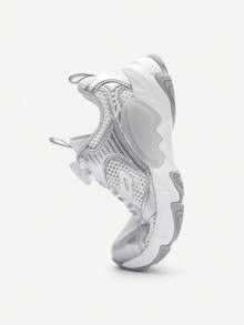 Balabala 男童运动鞋复古厚底运动鞋2025夏季新款网面鞋 - 白灰色調 - 查看 6