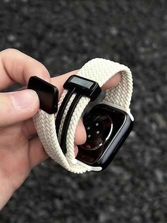 1 件运动弹力编织磁性表带兼容 表带 42 毫米 38 毫米 40 毫米 41 毫米 44 毫米 45 毫米 46 毫米 49 毫米时尚智能手表替换 表带适用于系列 Ultra2 Ultra SE2 SE 10 9 8 7 6 5 4 3 2 1 男女款