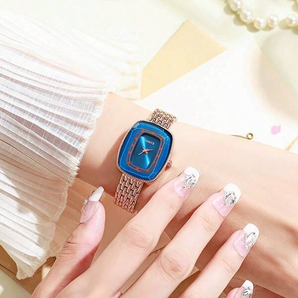 New Quartz All Steel Bracelet Luxury Women Watch Fashion Simple Popular Lady Watch Waterproof