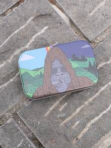 1 件带 UV 印刷图案的金属锡盒，烟草/香烟储存盒，草莓、樱桃、大猩猩、云朵等有趣形状，吸烟配件礼品，返校用品 - 彩色 - 查看 9