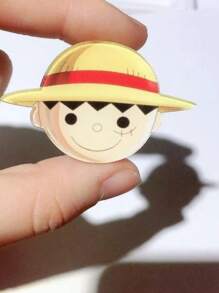 bandai 1pc Anime One Piece Cosplay Straw Hat Crew Mark Brooch, Cartoon Character Badge Pin, Fan Gift, Collectible, Backpack Pendant, Desktop Decoration, Office Toy, Suitable For Men And Women [No Surface Scratches Or Peeling]