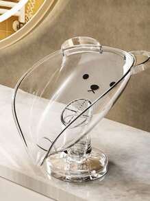 1pc Soap Dish Tray, Freestanding Luxury Soap Holder For Bathroom, No Drilling Required Bathroom Accessories Bathroom Organizer Back To School Storage