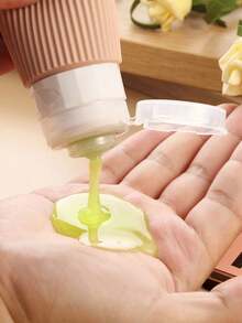 Travel Essentials 4 Pieces Cosmetics Sub-Package Travel Suit Lotion Shampoo Shower Gel Hose Bottle Macaron Flip Squeeze Bottle Travel Suit Portable Sub-Package Suit Empty Bottle Lotion Shampoo Hose Home Bathroom Decor Fall Decor Back To School