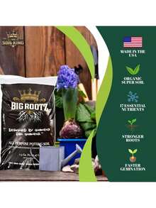 Soil King   Super Soil - All-Purpose Potting Soil, PH Adjusted For Maximum Nutrient Uptake & Root Growth, Ready-To-Use For Indoor & Outdoor Plants, Container Gardening & Vegetables, 40 Lb.Bag - Black - View 4