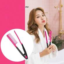 Hairdressing V-Shaped Straight Hair Comb, Straight Curly Hair Comb Splint Comb Spring Grip Straight Hair Comb, Protect Your Hair, Hair Tools, Hair Products Travel Necessities
