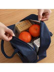 1pack Large-Capacity Insulated Lunch Tote Bag – Durable Oxford Cloth Exterior With Leakproof Thick Aluminum Foil Lining – Portable, Reusable Cooler Bag For Hot & Cold Food – Ideal For Work, School, Office, Travel, Picnics, And Outdoor Activities – Lightweight, Waterproof, Easy-To-Clean Thermal Lunchbox For Men, Women & Teens