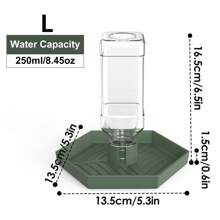 Distributore automatico d'acqua per rettili NOMOYPET, ciotola per bere per terrari per lucertole, tartarughe, lumache, ragni, rane, draghi barbuti - recipiente per acqua in plastica resistente, capacità 250ml/8,45oz