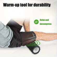 迷你瑜伽滚轴多功能EVA泡沫按摩滚轴 - 中空设计，多密度材质，适用于瑜伽、健身、肌肉放松，粉色/蓝色/黑色/紫色可选 - 粉色 - 查看 7