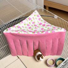 [Original Art Design] Small Pet Hideout - Cozy Corner Pet Hammock Tent With Triangle Hanging System, Washable Play & Resting Habitat For Hamsters, Ferrets, Squirrels, Sugar Gliders, Chinchillas, Rabbits, Hedgehogs
