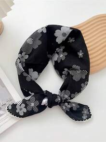 1 件女士柔软透气印花方巾/发带/三角巾，采用不褪色碎花图案，适合日常佩戴和搭配连衣裙。 - 彩色 - 查看 14