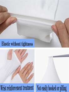 1 件/1 对男女通用标准尺寸冰丝防晒臂套，防紫外线户外运动袖套 - 彩色 - 查看 8