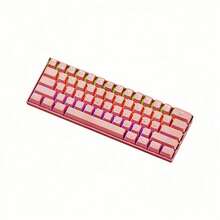 Acer OKW210 RGB 背光游戏键盘 61 键，电子竞技机械键盘，防鬼键，快速响应 Type-C 有线键盘，适用于 FPS/MOBA，紧凑型旅行键盘，适合游戏玩家 - 粉色 - 查看 1