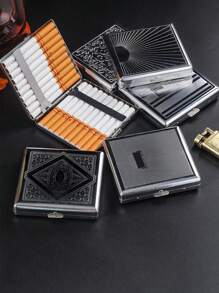 20 Pack Cigarette Box Carved With Men's Personalized Creative Flip Cover Cigarette Holder, Portable Fragrance Box, High Aesthetic Value