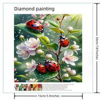 1 pièce Ensemble de peinture de diamant 5D, convient pour les débutants, forage rond complet, craft de canevas à forage complet, comprend des outils de forage et des diamants synthétiques multifacettes étincelants, sans cadre, diverses tailles disponibles, décoration murale idéale pour la maison