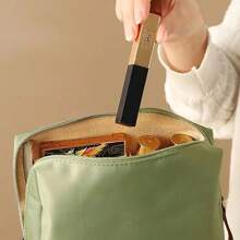 1 pieza Bolsa de maquillaje con cremallera minimalista, práctica y portátil para cosméticos, para viajes, uso al aire libre, artículos esenciales diarios, vacaciones de verano, regreso a la escuela, bolsa para la escuela, bolsa de viaje para mujeres