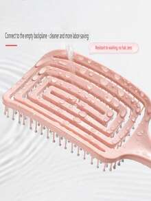 1pc Hollow Arc Mosquito Coil Comb, Purple And Pink Rake Comb For Men And Women, Massage Comb, Smooth Hair Comb - Mauve Purple - View 8