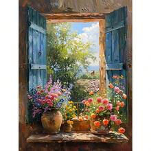 1pc Quà tặng Vintage Trừu tượng Đầy màu sắc Graffiti Phong cảnh Thị trấn Tranh Canvas Nghệ thuật Treo tường Hiện đại Cửa sổ Cảnh biển Áp phích Thẩm mỹ In Trang trí Phòng khách Khung tùy chọn - Nhiều màu - Xem 31